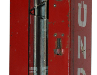 Nr. 6 – Streichholzautomat „Zünder“, Modell: Unkekannt, Farbe: Rot, weiße Schrift
