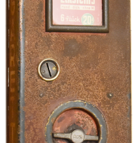 Nr. 71 – Zigarettenautomat – 1 Schacht, Modell: Unbekannt, Farbe: Braun?
