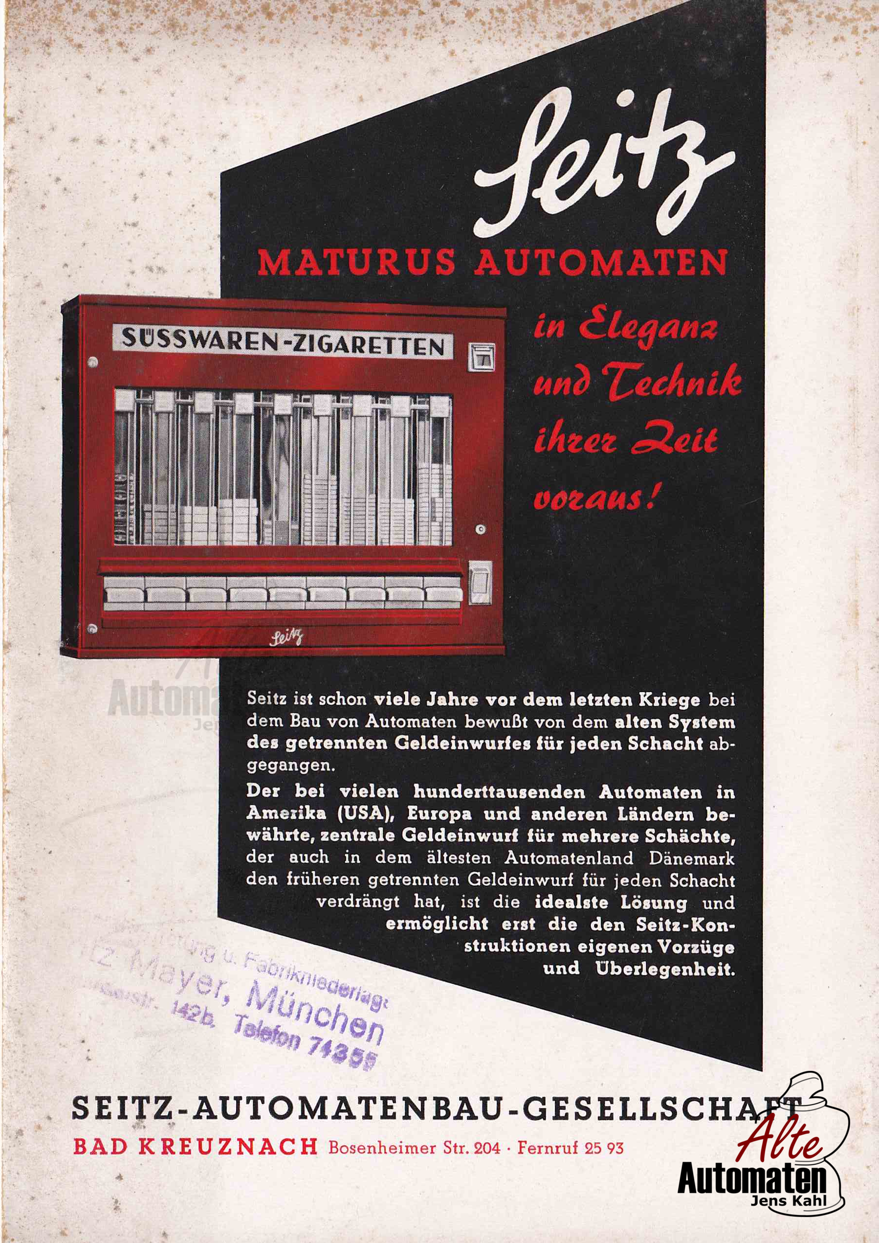 Nr. 118 – Dokument: Prospekt Maturus Automaten, Detailbezeichnung: Maturus Automaten, Farbe: mehrfarbig