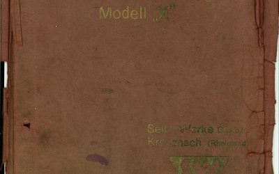 Nr. 121 – Dokument: Ersatzteilliste Waage, Detailbezeichnung: Modell X, Farbe: S/W, Umschlag Golddruck
